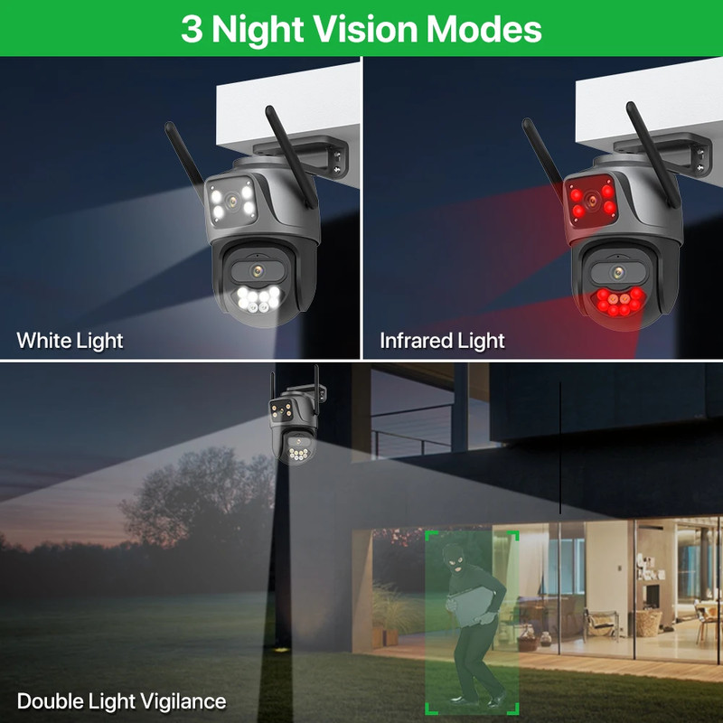 Outdoor PTZ IP Wifi HD 8MP/4K Surveillance Camera, Security Device gallery