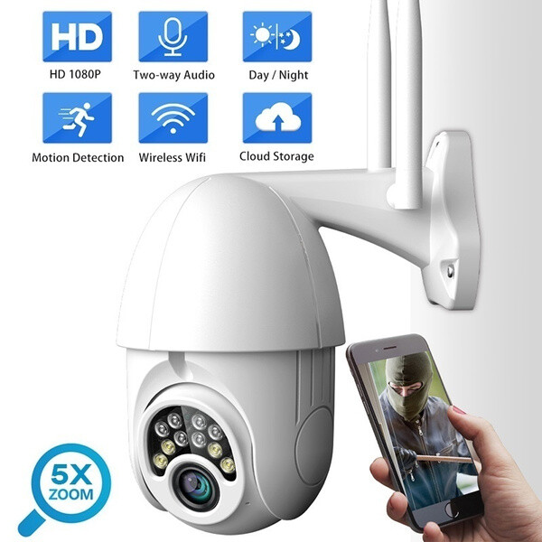 Wi-Fi IP Security Surveillance Camera with Onvif PTZ Waterproof 2MP 1080P V380 gallery