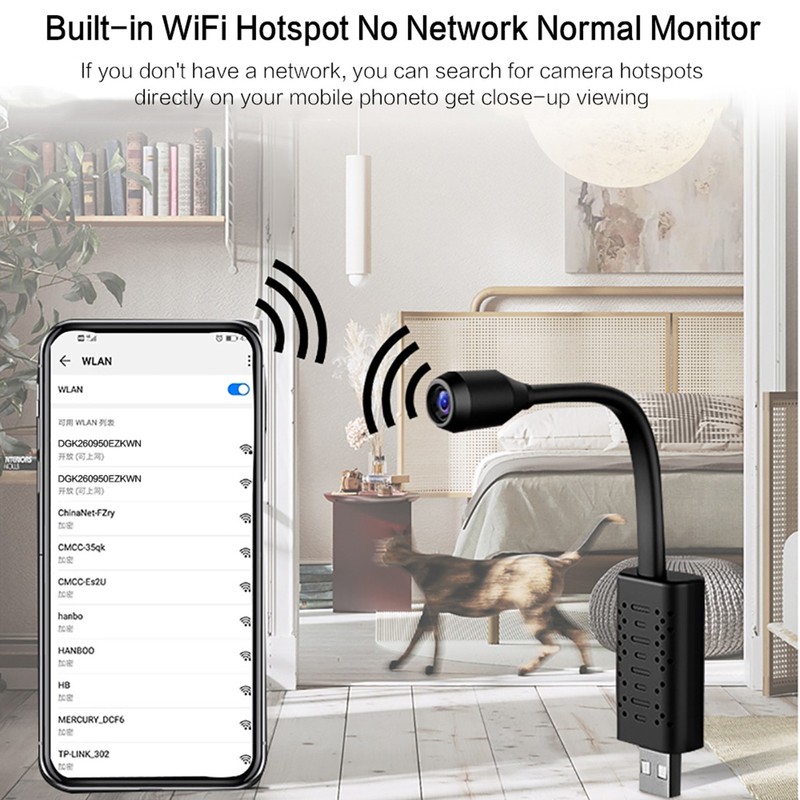 Wireless Camera 4K/1080P WiFi Motion Detection Night Vision 90° Lens V380 APP gallery
