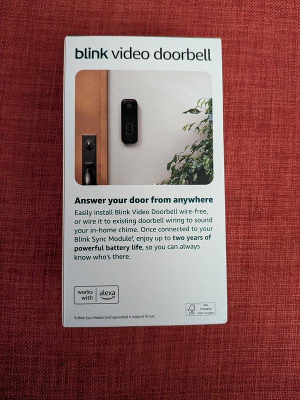 Blink Video Doorbell 2nd Gen Battery-Powered, HD View, Head-to-Toe gallery