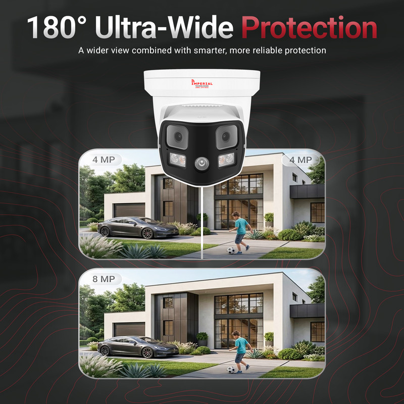 Imperial 4K 8MP PoE Security Camera 180° Panoramic Two-Way Audio gallery