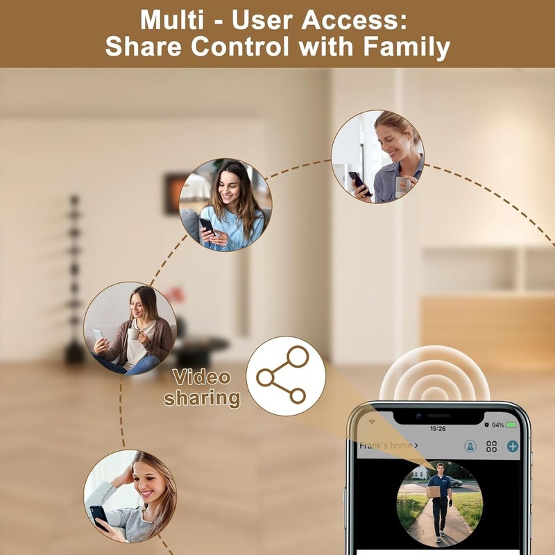 Doorbell Camera Wireless,2K FHD Head-to-Toe Video, no Subscription,Two-Way Ta... gallery