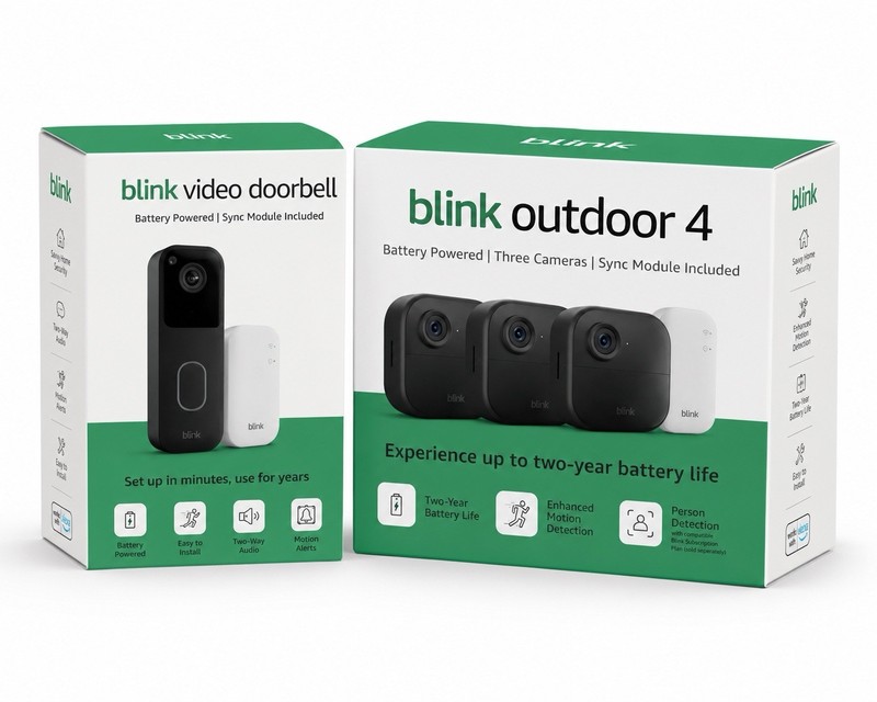 New Blink Outdoor 4 + Video Doorbell Complete Security Bundle gallery