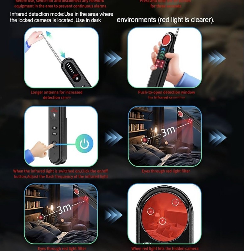 Hidden Camera Detector Camera Finder - Tracker Detector - Bug Sweeper gallery