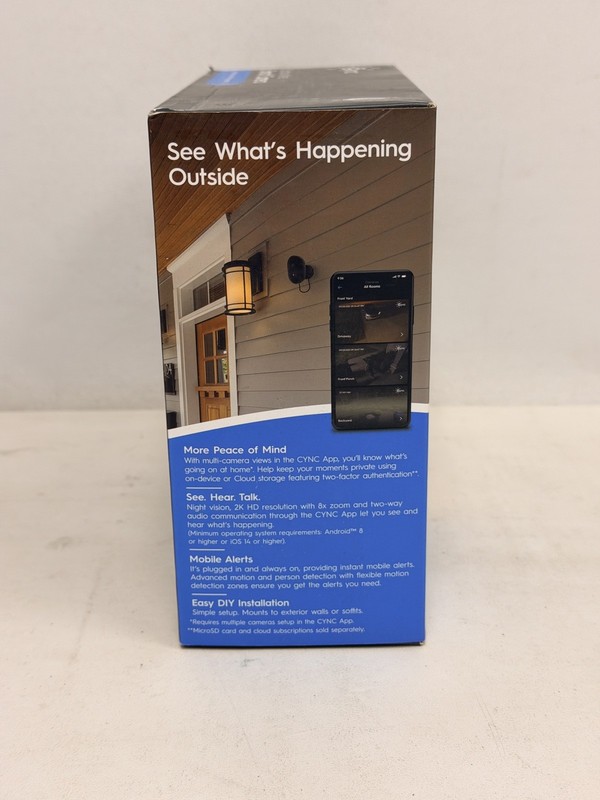 GE Cync Outdoor Wired Smart Camera - CAMODWD3MW1-1P gallery