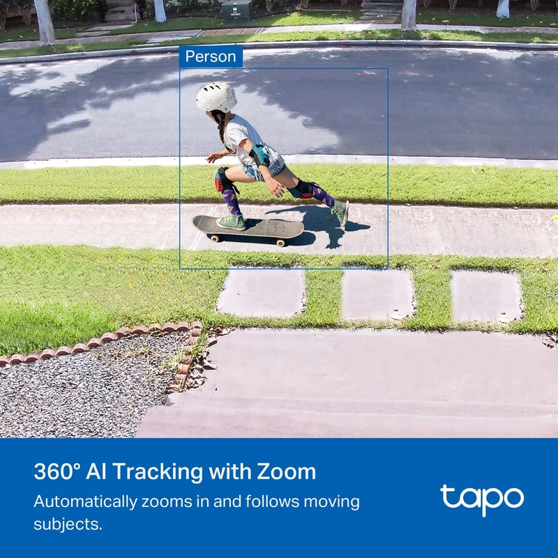 Tapo 4K Outdoor Camera Wireless, Battery Camera w/Solar Panel, 360° gallery