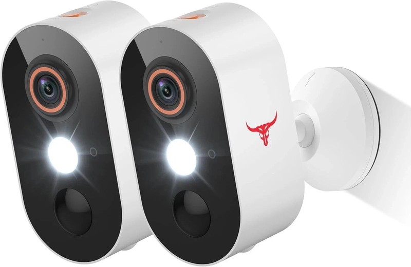 2 Pack Wireless Security Camera System Smart Night Vision Outdoor WiFi Cameras gallery