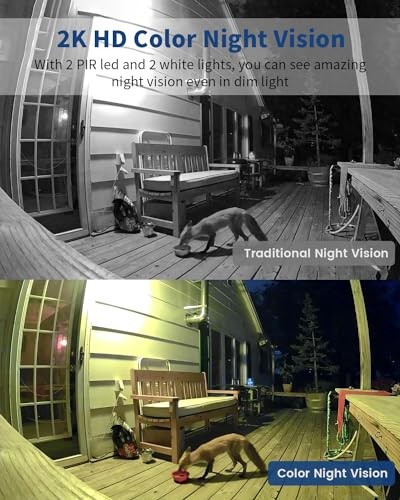 Security Cameras Wireless Outdoor, Battery Powered 2k Color Solar Powered Cam gallery