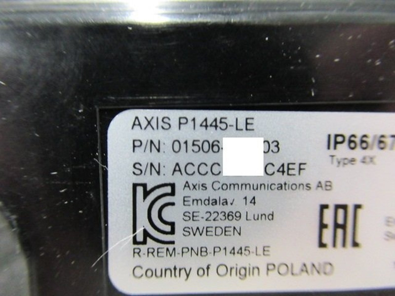 Tested Axis P1445-LE Outdoor Netowork Security Camera System White gallery