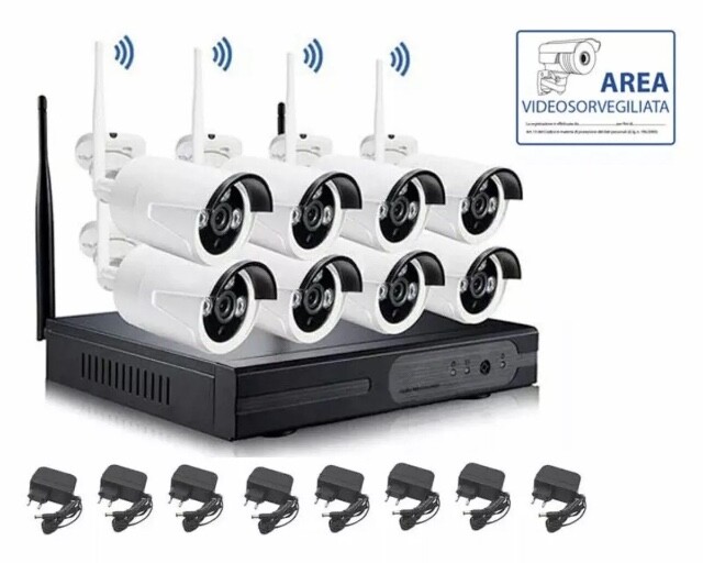 4/8 Channel HD WiFi IP Video Surveillance Kit with Cloud System Cameras and DVR gallery