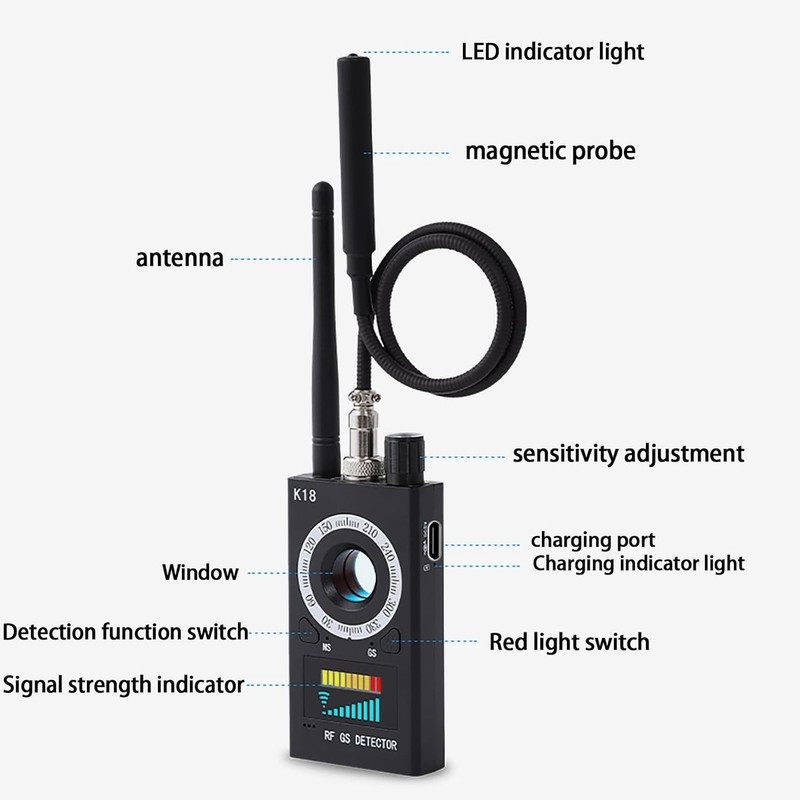 Hidden Camera Detector with GPS and RF Signal Detection for Personal Safety gallery