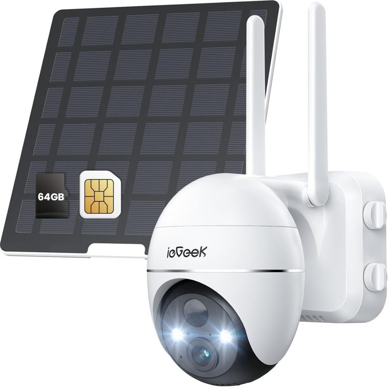 ieGeek Security Camera Wireless Outdoor No WiFi Battery Powered with Solar Panel