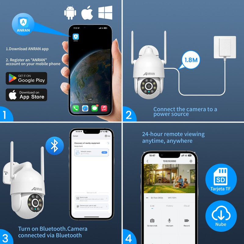 ANRAN Security Camera System Outdoor Home Wireless Wifi Night Vision Cam HD 3MP gallery
