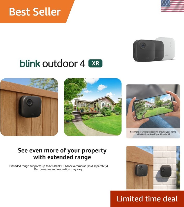 Outdoor 4 XR – two- battery wireless camera with 4x security coverage, 1000 f…