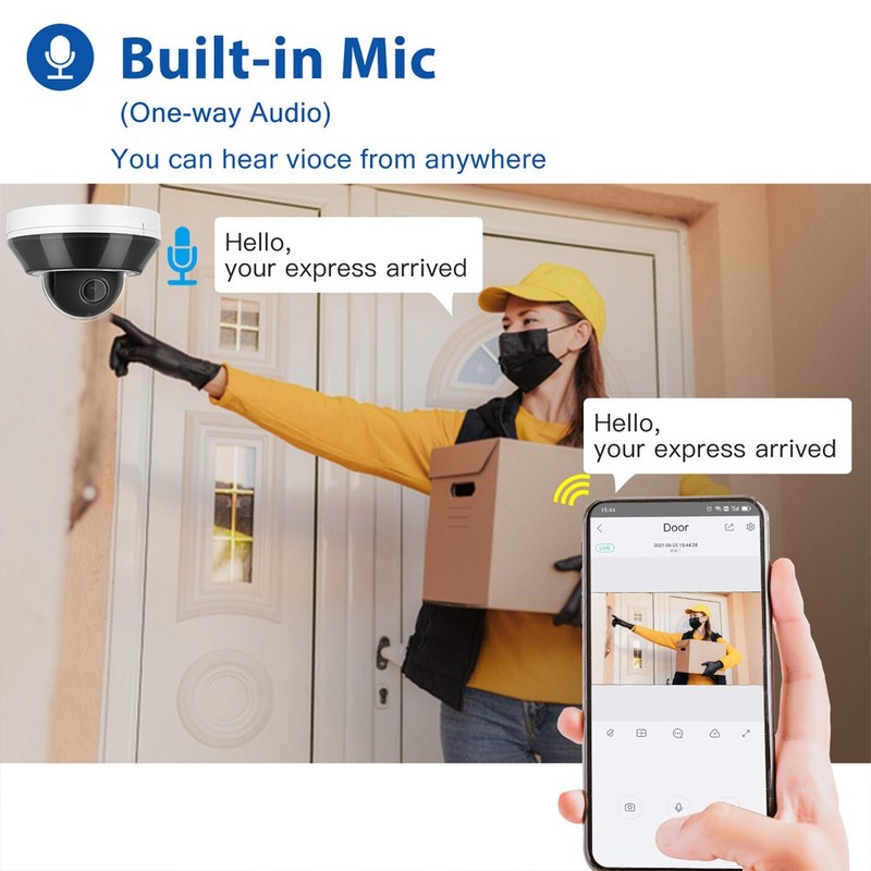 Vikylin Security 3X Optical Zoom PoE PTZ IP Camera IR Light Dome Human Detection gallery