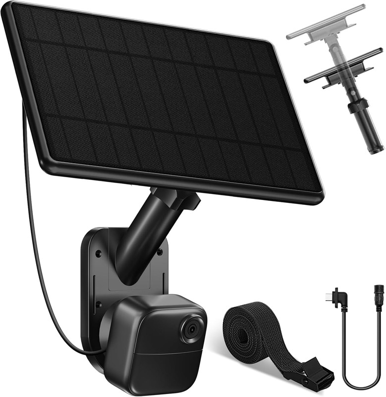 6W Solar Panel for Blink Cameras with 360° Adjustable Mount, IP66 Waterproof gallery
