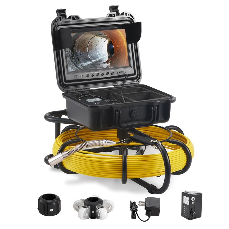 Sewer Inspection Camera 230ft 9 Screen DVR IP68 Adjustable gallery