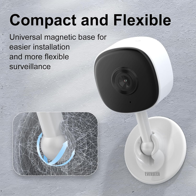 2K Magnetic Security Camera 4-Pack, Night Vision, 2-Way Audio, Alexa Compatible gallery