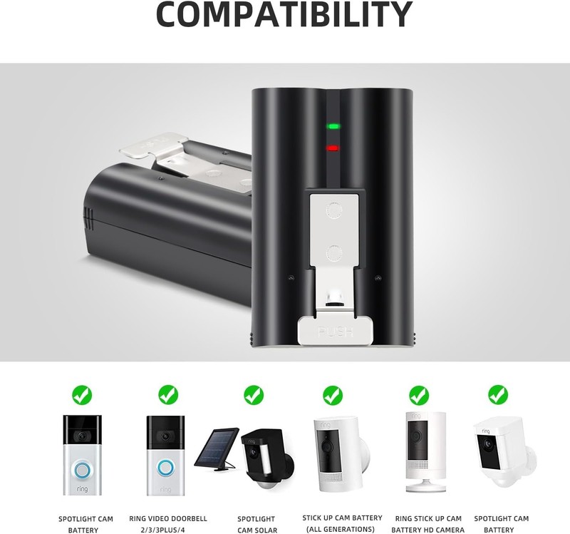 2 x Genuine Battery Pack for Ring Battery Doorbell Plus / Pro , Outdoor Cam Plus gallery