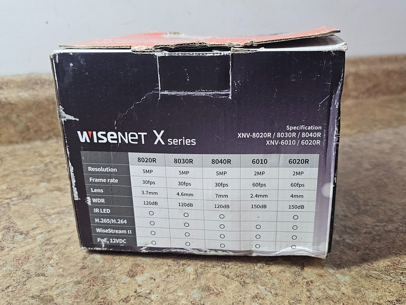 Hanwha X-Series IR Outdoor Dome Surveillance Camera 7mm Fixed Lens XNV-8040R gallery