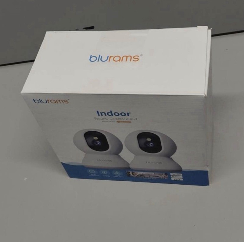 Blurams 2K Indoor Wi-Fi Surveillance Cameras Pan-Tilt Night Vision 2Pk