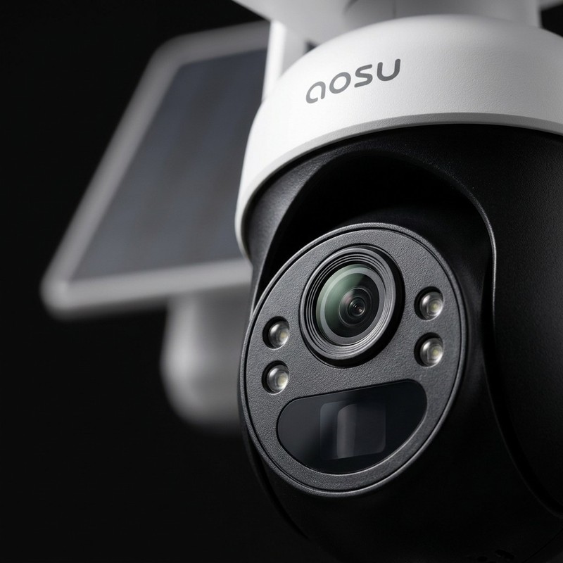 Free No Monthly Fees AOSU SolarCam D1 Solar Wireless Security Camera Outdoor PTZ gallery