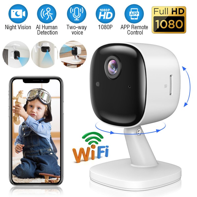 4PCS Camara De Seguridad Wifi Inalambrica Para Casa Con Vision Nocturna y Audio gallery