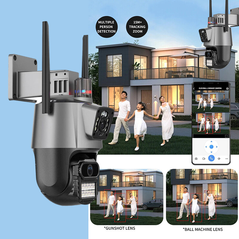 2PCS Camaras De Seguridad Wifi Exterior 4K Inalambrica Con Vision Nocturna Video gallery