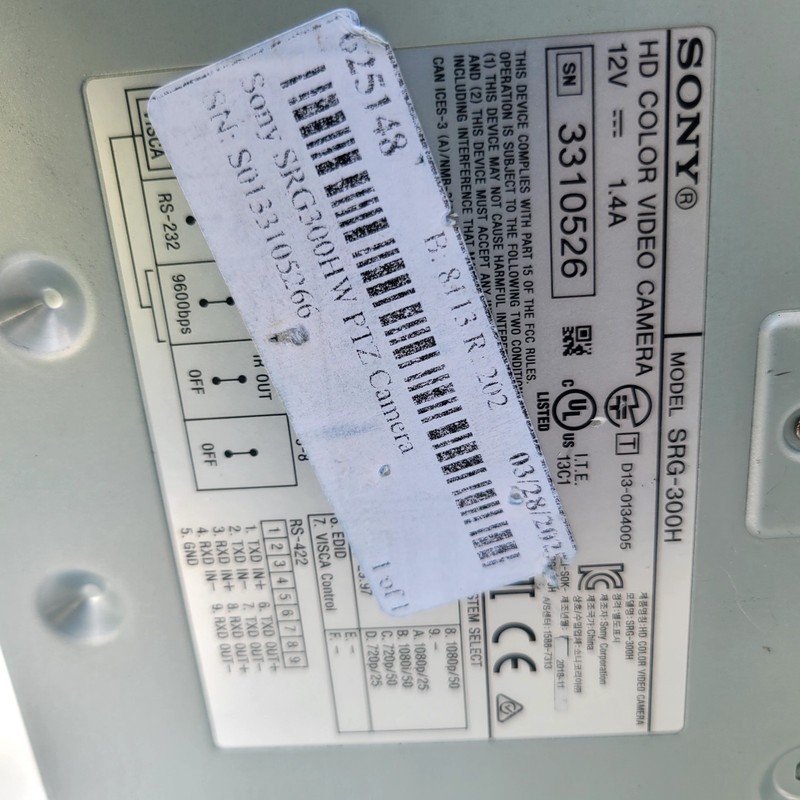 Sony SRG-300H W 1080p Full HD Pan/Tilt/ PTZ, Video Camera gallery