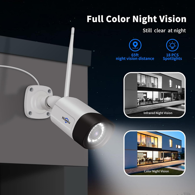 Hiseeu 2PCS 5MP, 2-Way Audio Cameras for Home Security, Outdoor Surveillance Cam gallery