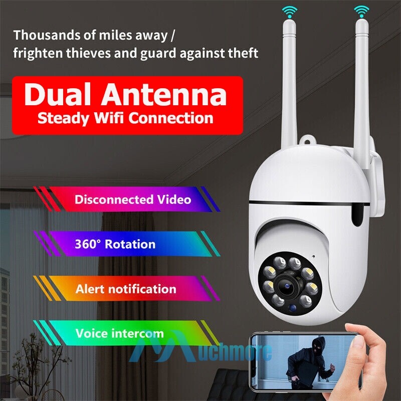 2MP 1080P HD Wifi IP Camera Pan/Tilt Outdoor Home Smart CCTV Night Vision IR Cam gallery