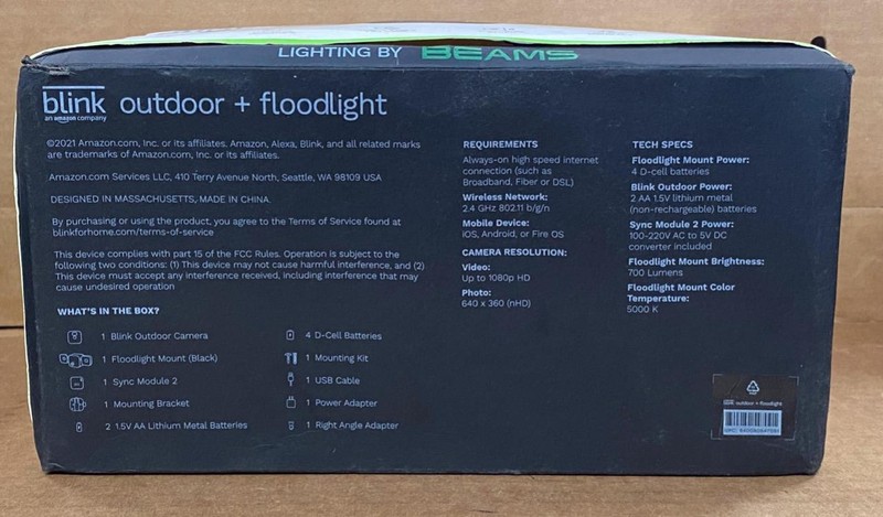 BLINK OUTDOOR + FLOODLIGHT HD SECURITY CAMERA KIT- BRAND NEW OPEN BOX. gallery