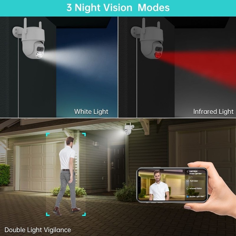4K 8MP WiFi Camera PTZ Auto Tracking Outdoor IP CCTV Home Surveillance SmartCam gallery