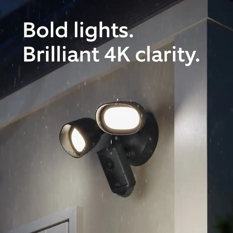 Ring Floodlight Cam Pro Wired 2nd Gen (Newest Model) Retinal 4K - Black gallery