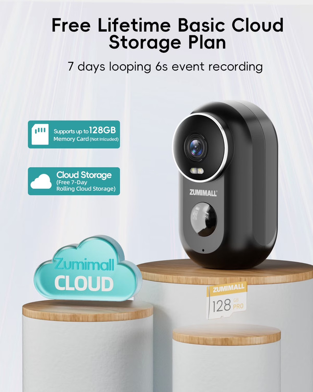 Wireless Magnetic Security Camera,2K Outdoor Color Night Vision,No-Drill Mount,B gallery