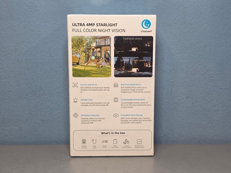 Virtavo Wire-Free Battery Powered 2K Indoor/Outdoor Security Camera New & Sealed gallery