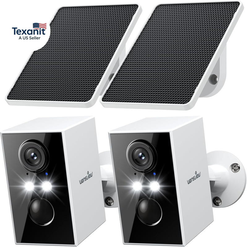 Security Cameras Wireless Outdoor-2K Wifi 6 Solar Camera Outdoor Wireless for Ho