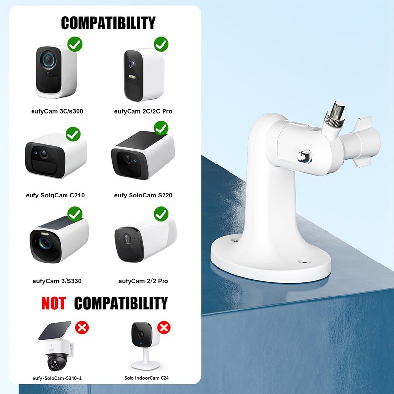 2Pack Wall Mount for eufyCam 2C/2C Pro, 2/2 Pro, 3C/S300, 3/S330SoloCam S220/... gallery