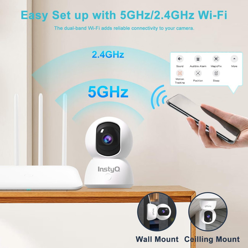 Indoor Security Camera 2K, 5G/2.4G Wifi Camera for Home Security with Auto Track gallery