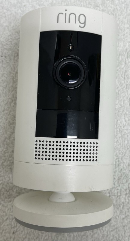 Ring Stick Up Security Camera in White w/ OG Battery WIFI Talk Night Vision