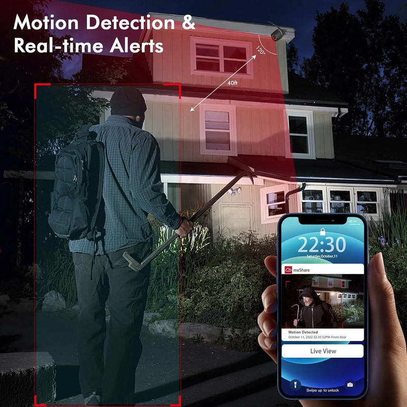 Security Camera Wireless Outdoor 2pk Plug-In 1080P WIFI Waterproof gallery