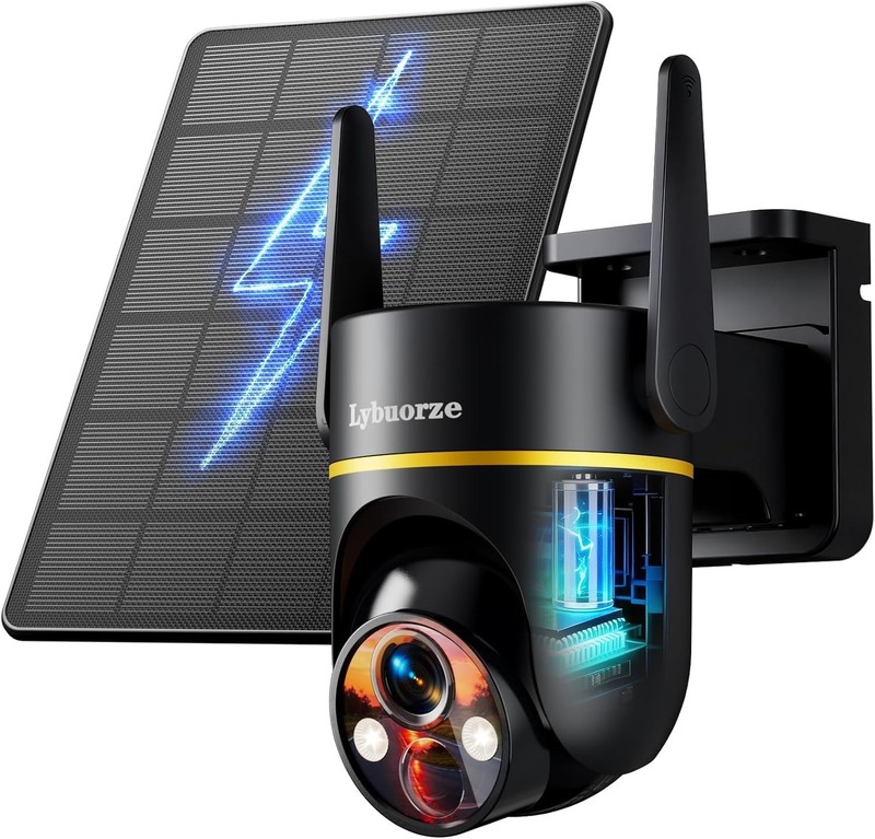 5G 2.4GHz 4MP Solar Security Camera Wireless Outdoor 100% Wire-Free Home Securit gallery