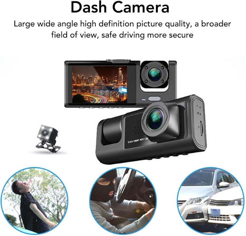 Camara De Seguridad Para Carro Delantera Trasera Vision Nocturna Grabar gallery