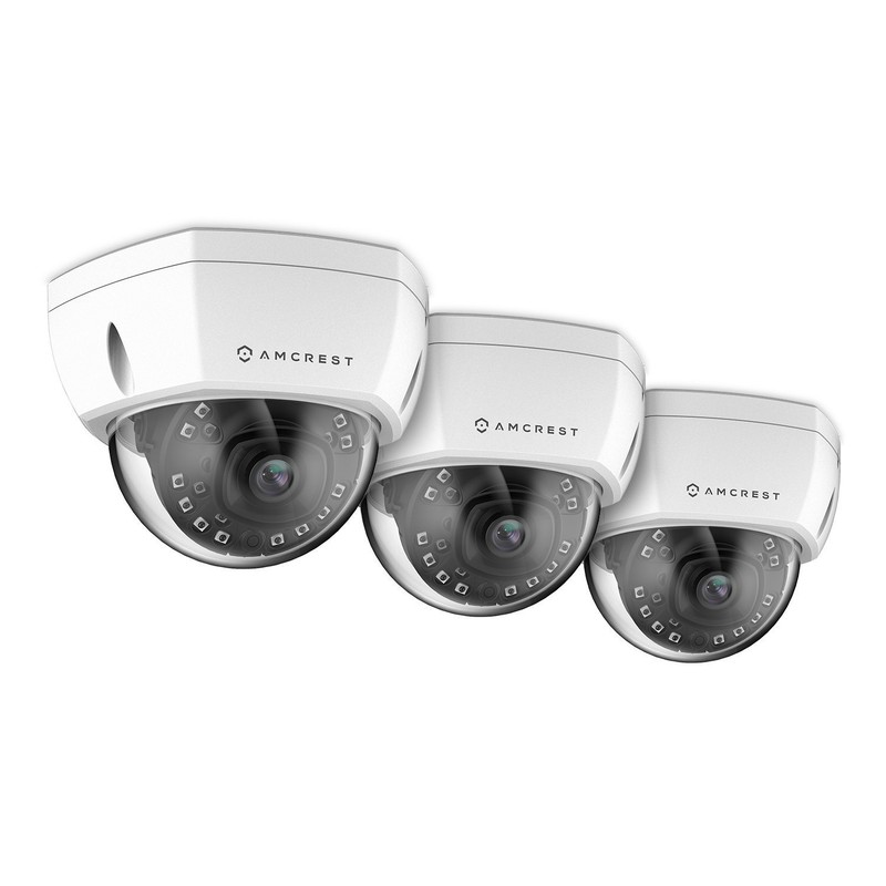 Amcrest 4K IP PoE Camera UltraHD 8MP Dome Security Camera 3PACK-IP8M-2493EW
