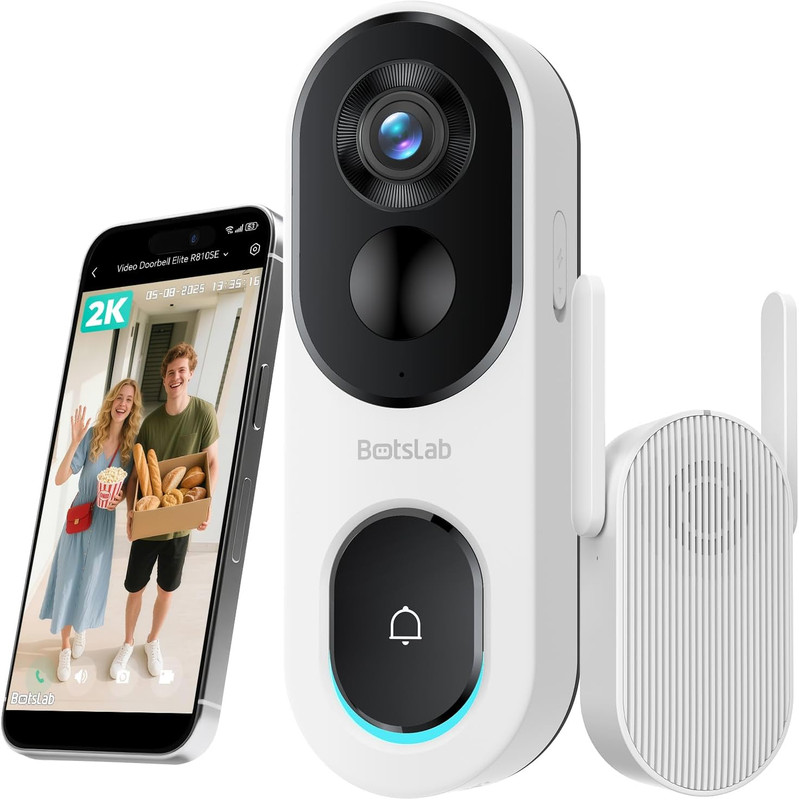 2K Doorbell Camera Wireless with Head-To-Toe View, No Monthly Fee, Video Doorbel gallery