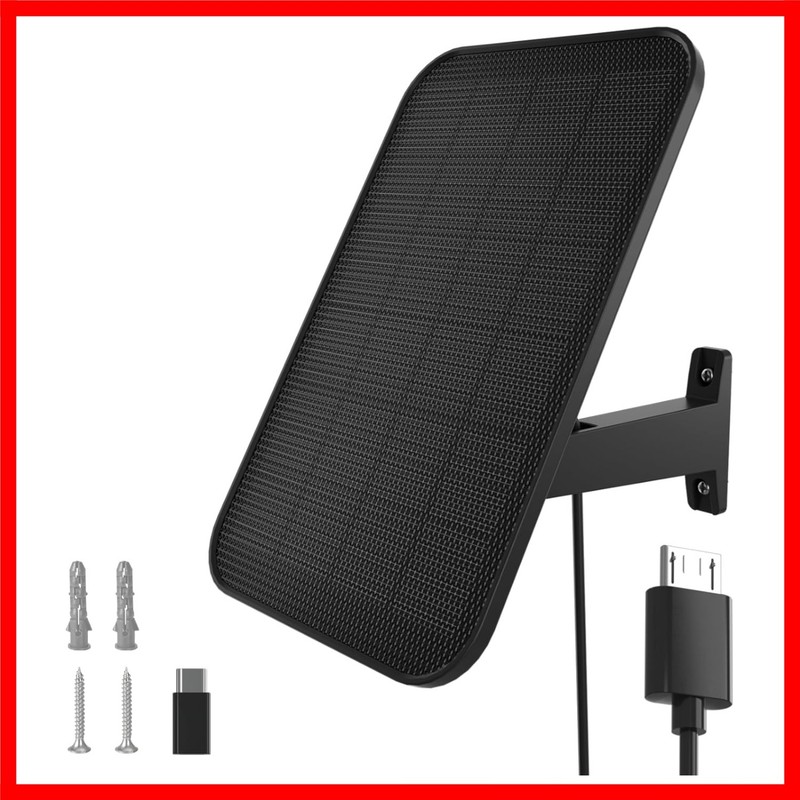 3.2W Solar Panel for Security Camera Compatible with Arlo Pro/Pro 2, Waterpro…