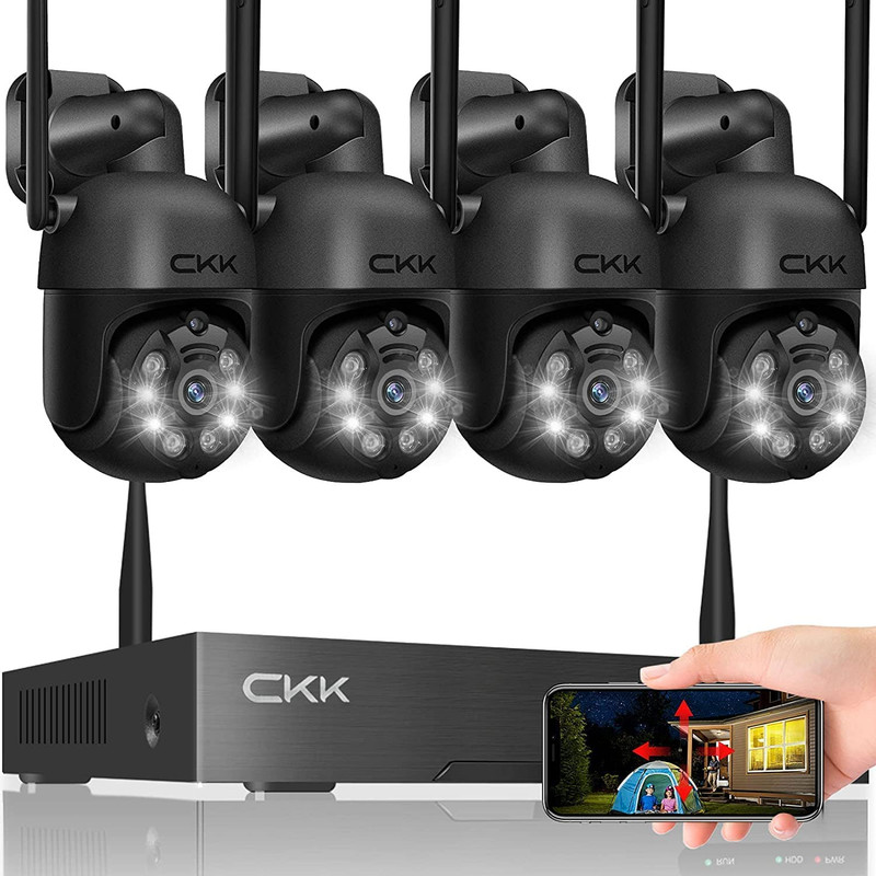 3MP Wireless Security Camera System Outdoor/Indoor Home Security Camera System
