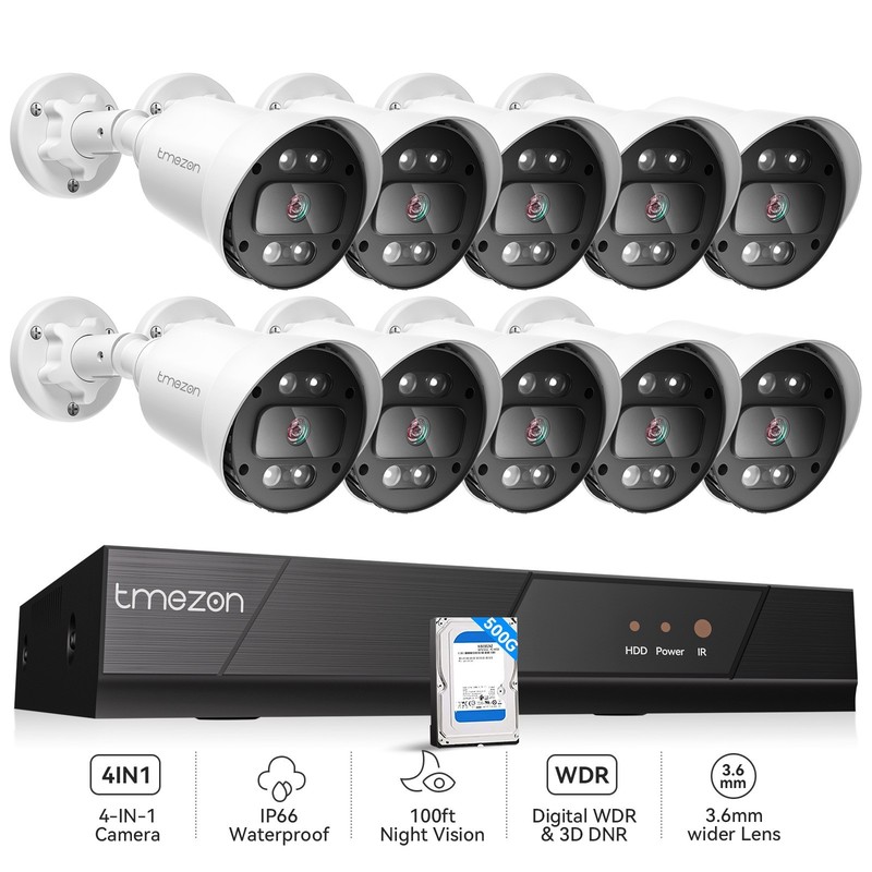 5MP Security Camera System CCTV 16CH DVR HD IR Outdoor IP66 for Home Security gallery