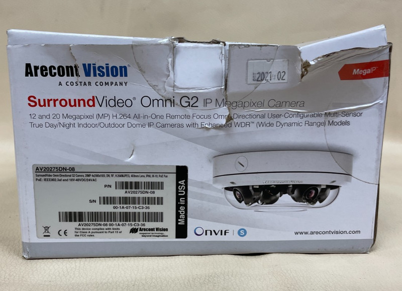 Arecont Vision AV20275DN-08 SurroundVideo Omni G2 20MP Remote Focus gallery