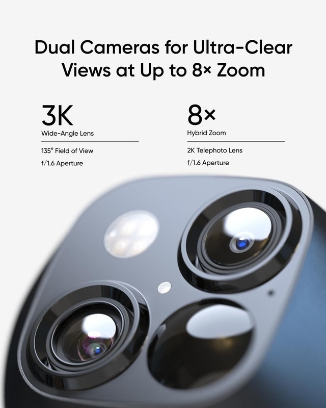 eufy SoloCam S340 Outdoor Solar Security Camera 3K Dual-Camera Pan&Tilt 8xZoom gallery